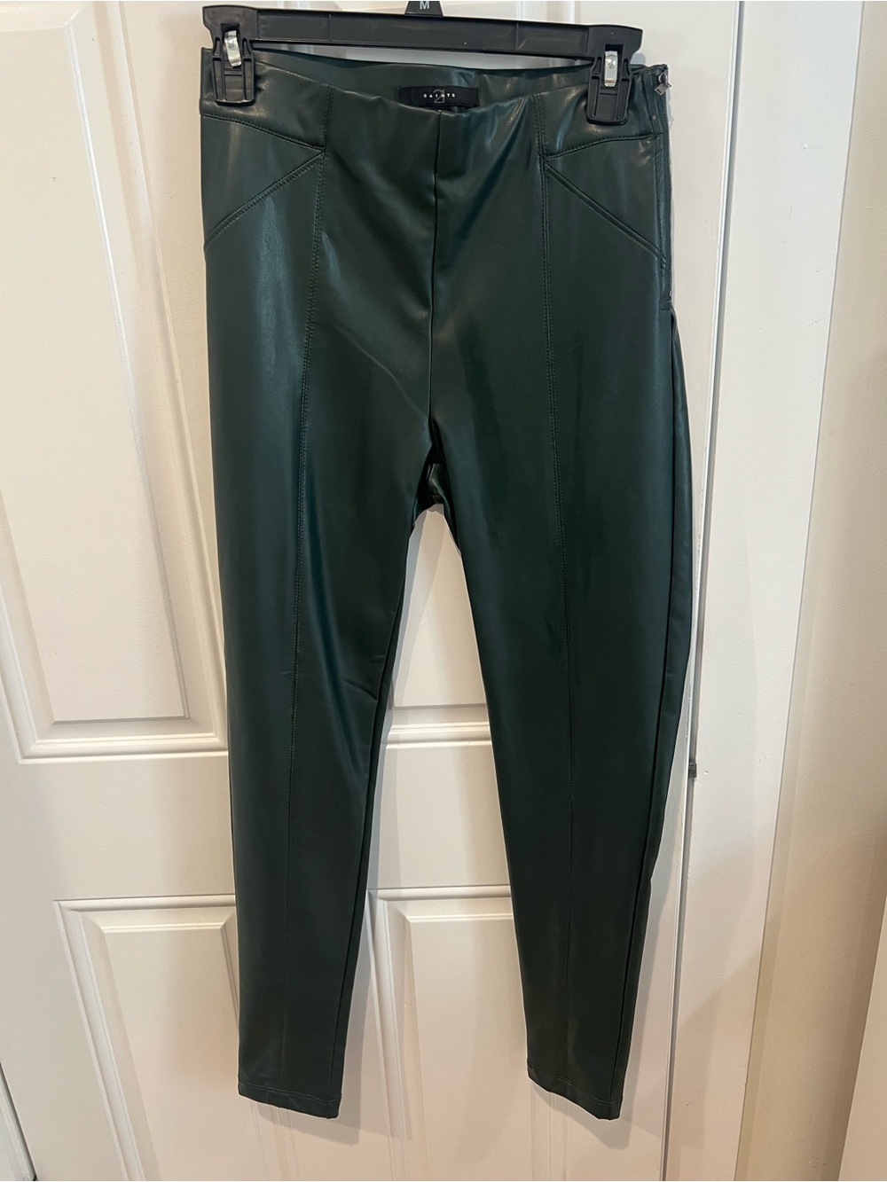 Deep Green Faux Leather Leggings
